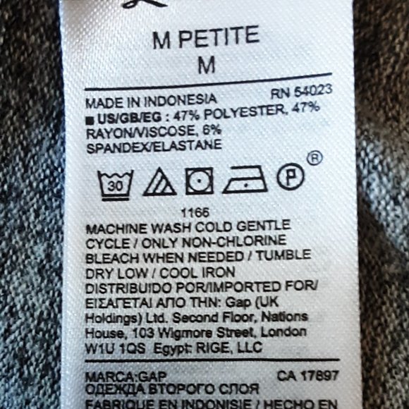 Gap New! Grey Sleeveless Tank A-line Jersey Dress Size Medium Petite - Picture 9 of 10